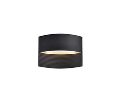 Sieninis šviestuvas Āra sienas lampa Lutec Lotus 5193201012, 8.5W, LED, IP54, melna, 6.4 cm x 14 cm