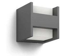 Sieninis šviestuvas Āra sienas lampa Philips Arbour, 4.5W, LED, IP44, antracīta krās., 12.7 cm x 13 cm