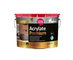Sienų ir lubų dažai VIVACOLOR ACRYLATE PREMIUM, atsparūs drėgmei, matiniai, A bazė, 9 l