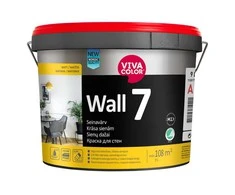 Sienu krāsa Vivacolor Wall 7, balta, 4.8 l