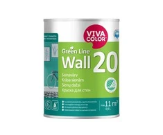 Sienų dažai VIVACOLOR Žalias LINE WALL 20, pusiau matiniai, baltos sp., A bazė, 900 ml