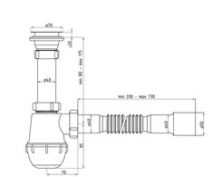 Ani_Plast Sifonas Ani Plast A0115, 40 mm