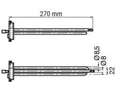 Kaitinimo elementas Gnali Bocia WE420, 2000 W