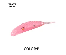 Silikoninis masalas AsaTsuri Tanta Rožinė Glitter, ilgis 2,5 cm,.20vnt