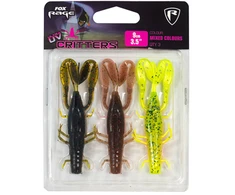 Silikoninis masalas FOX RAGE Critter 9 cm UV Maišytų spalvų 3 vnt.