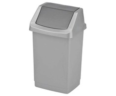 Šiukšliadėžė Curver 4042 / R050882, sidabrinė/pilka, 9 l, 38,1 cm x 18,9 cm