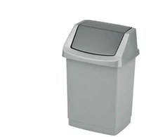 Šiukšliadėžė Curver 4043 / R050884, sidabrinė/pilka, 15 l, 43,8 cm x 23,5 cm