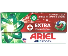 Skalbimo kapsulės Ariel papildomas dėmių šalinimas, 26 vnt.