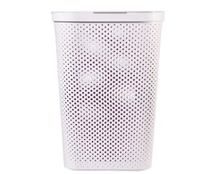 Skalbinių dėžė Curver Infinity Dots, 60 l, balta, 44 cm x 35 cm