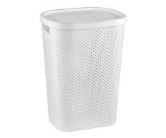 Skalbinių dėžė Curver Infinity Dots, 60 l, balta, 44 cm x 35 cm