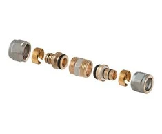 Išardomoji užveržiama jungtis TDM Brass 1440, 20mm, žalvaris/nikelis