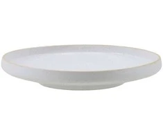 Vakarienės lėkštė Domoletti pilko smėlio spalvos, SKERSMENIS 26,7 cm, balta