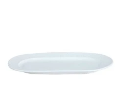 Domoletti OVALI LĖKŠTĖ SU VERTIKALIOMIS LINIJAIS, BALTA, 30 CM