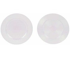 Lėkštės AKX101200, 33 cm, plastikinės, baltos