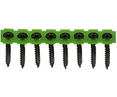Kieto gipskartonio plokščių sraigtai juostoje mediniam/plieniniam profiliui, fosfatuoti Essve 550533; 3,9x31 mm; 1000 vnt.