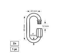Greitoji jungė Haushalt, ZN, 1DD, 10 mm