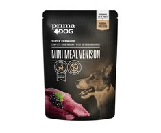 Šlapias ėdalas šunims, konservuotas Prima Dog Mini Meal elnienos ėdalas, 0,085 kg