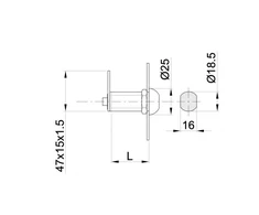 Spyna IBFM DIY 150, chromo sp., 16 mm