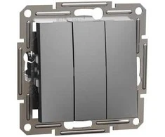 Schneider Electric SCHNEIDERE triguba jungtis be rėmo Schneider Asfora EPH2100171 antracitas