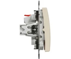 Schneider Electric SCHNEIDERE Vienpolis jungiklis Schneider Sedna Design SDD112101 smėlio spalvos dizainas ir elementai