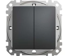 Schneider Electric Jungiklis SCHNEIDER Sedna Desing, 2 klavišų, IP44, antracitas; SDD214105