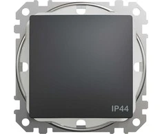Schneider Electric Jungiklis SCHNEIDER Sedna Desing, 1klavišo, IP44, antracitas; SDD214101