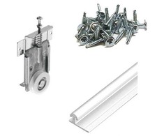 Bėgių komplektas Laguna Fastor Kit, stumdomosioms vidaus durims, 205 cm