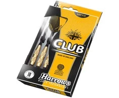 Smiginio priedai, strėlės Harrows Club Brass, juodos spalvos, 51 mm, 3 vnt.