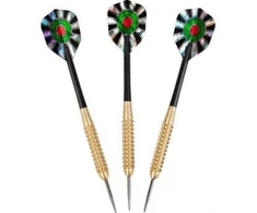 Smiginio priedai, strėlės Harrows Pro Brass Medium 21g, juodos spalvos, 3 vnt.