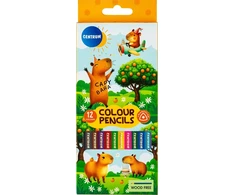 Centrum COLOUR PENCILS PLASTIC 12COL CAPYBARA