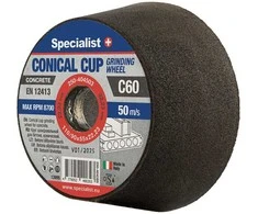 SPECIALIST+ betona slīpēšanas kauss C60, 110/90 x 55 x 22.23 mm