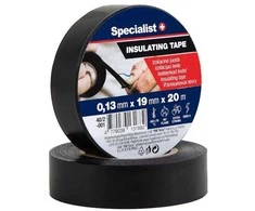 Specialist+ Izol. juosta 0,13 x 19 mm juoda 20 m
