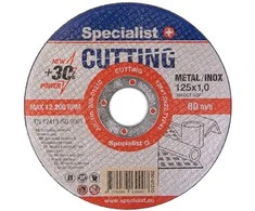 SPECIALIST+ metāla griešanas disks CUTTING, 125 x 1 x 22 mm