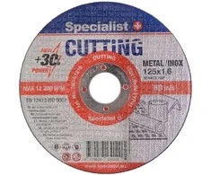 SPECIALIST+ metāla griešanas disks CUTTING, 125 x 1.6 x 22 mm
