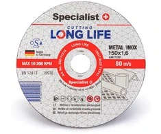Specialist+ Metalo pj.diskas LONG LIFE 150x1,6x22 mm