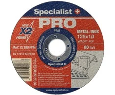 SPECIALIST+ metalo pjovimo diskas PRO, 125x1x22 mm