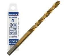 SPECIALIST+ metalo grąžtas TITAN, 1 mm, 10 vnt.