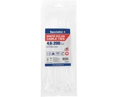 Specialist+ Dirželis nailon. baltas 4,6x200mm,100vnt