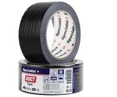 Specialist+ Univ. lipni juosta 48 mm x 25 m, juoda