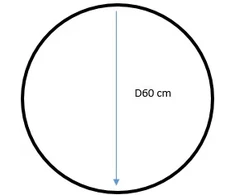 Spogulis Domoletti, stiprināms, 60 cm x 60 cm