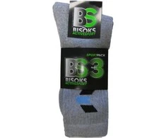 Sportinės kojinės Bisoks Sport 11011K, pilkos spalvos, 43-46, 3 vnt.