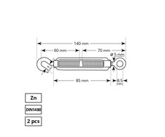 Haushalt Dahua Technology ROPE STRAINER 1480/M6 2DD