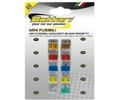 Sprieguma pārveidotājs Bottari B30113 Small Fuse Set 10pcs, daudzkrāsaina, 12 V, 10 gb.
