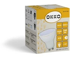 Spuldze Okko LED, PAR16, 3000 °K, GU10, 9 - 10 W, 700 - 740 lm