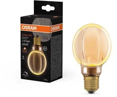 Dekoratyvinė LED lemputė OSRAM O-FILAMENT, G80, E27, 4W, 1800K, 110lm, dimeriuojama