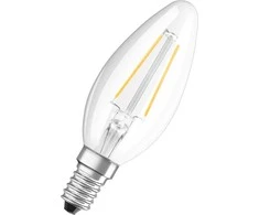 Osram 1W LED lemputė RETROFIT CLASSIC B, E14, skaidri, 300°, 2700K