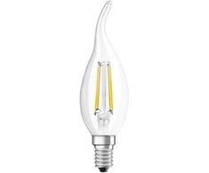 LED lempa Osram Filamentinė, BA35, 4W, E14, 2700K, 470lm