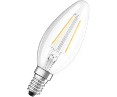 Lemputė Osram LED, B35, šiltai balta, E14, 2.5 W, 250 lm