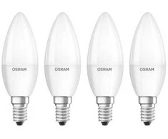 LED lemputės OSRAM BASE CLASSIC, E14, B40, 2700 K, 5,5 W, 470 lm, non-dim, 4 vnt