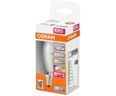 LED lemputė OSRAM, E14, B40, žvakės formos, 4,9W, 2700K, RGBW, 470 lm, matinė, su pulteliu